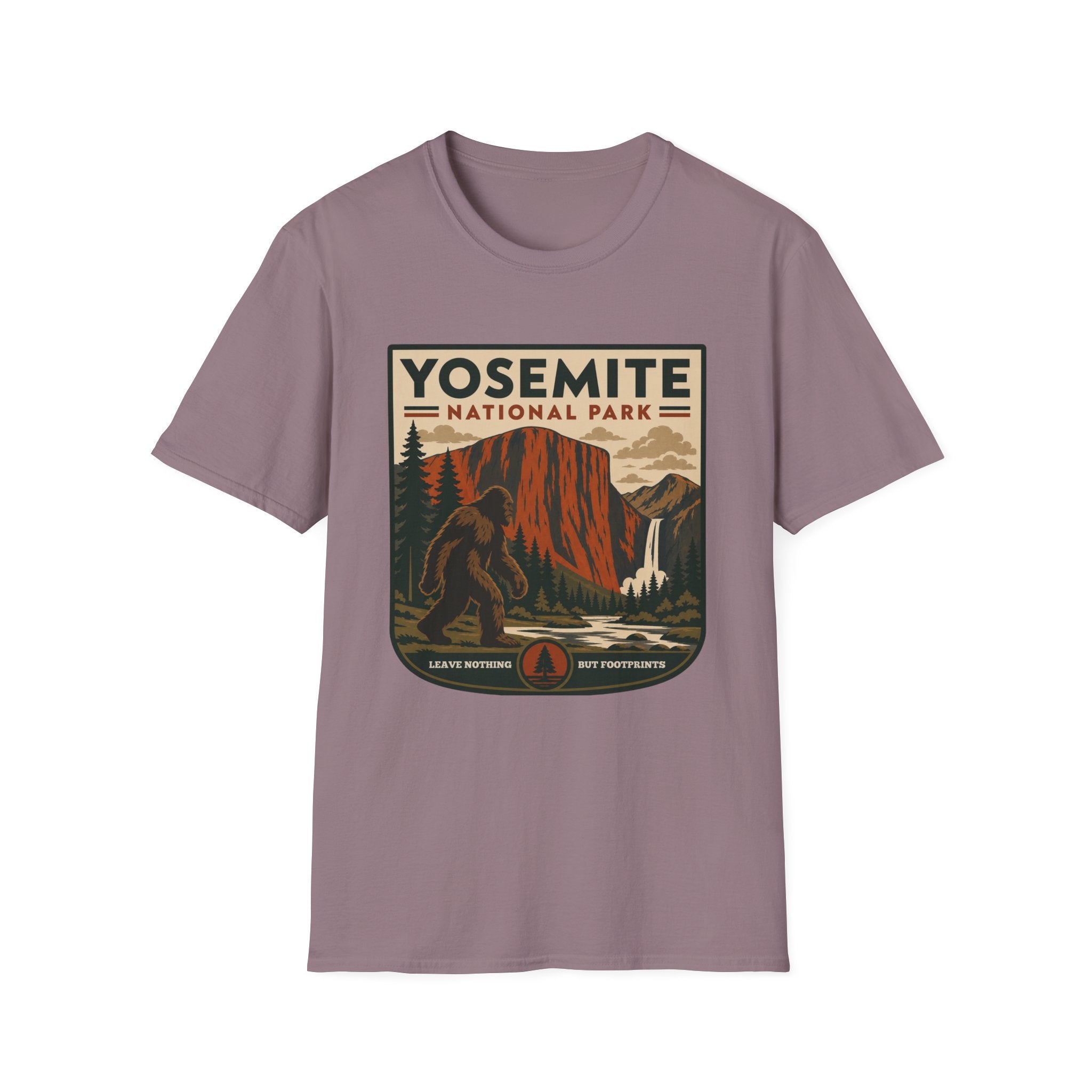Yosemite Bigfoot National Park Graphic T-Shirt — Vintage El Capitan Nature Tee