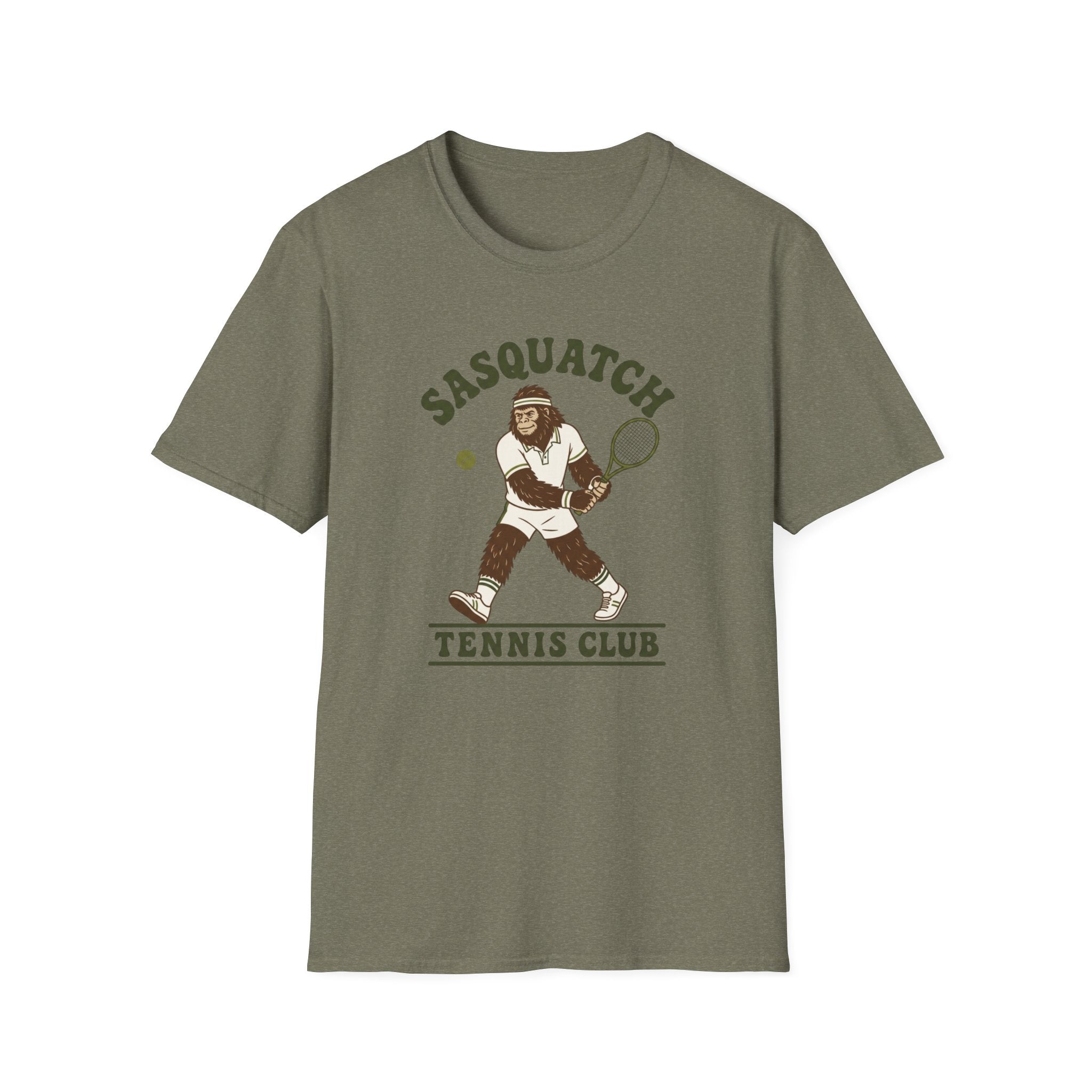 Sasquatch Tennis Club T-Shirt — Vintage Bigfoot Tennis Graphic Shirt