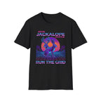 Neon Jackalope T-Shirt - Hustle "Run the Grid" Retro Vaporwave Tee