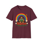 Bigfoot Book Club T-Shirt — Rainbow Reading Sasquatch Tee