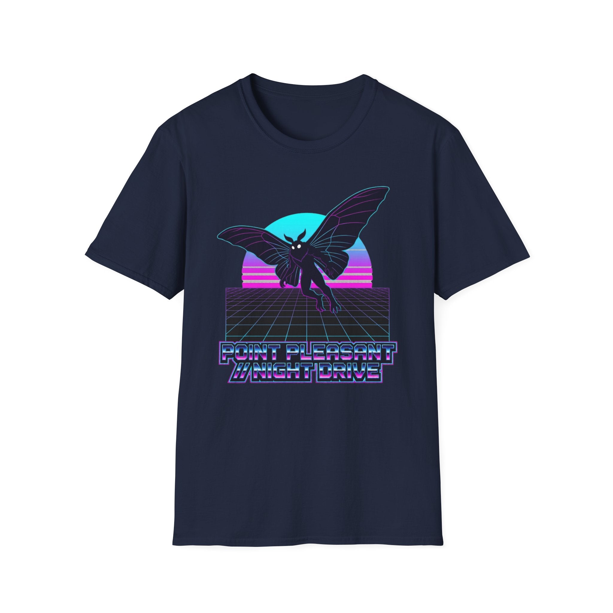 Mothman Retro T-Shirt — Vintage 80s Synthwave Cryptid Tee