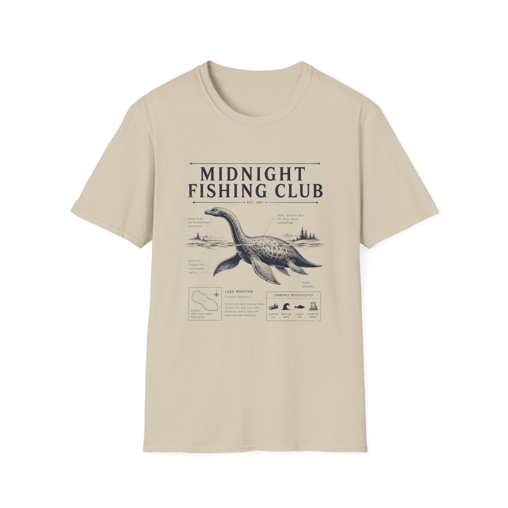 Midnight Fishing Club T-Shirt — Vintage Loch Ness Nautical Angler Tee