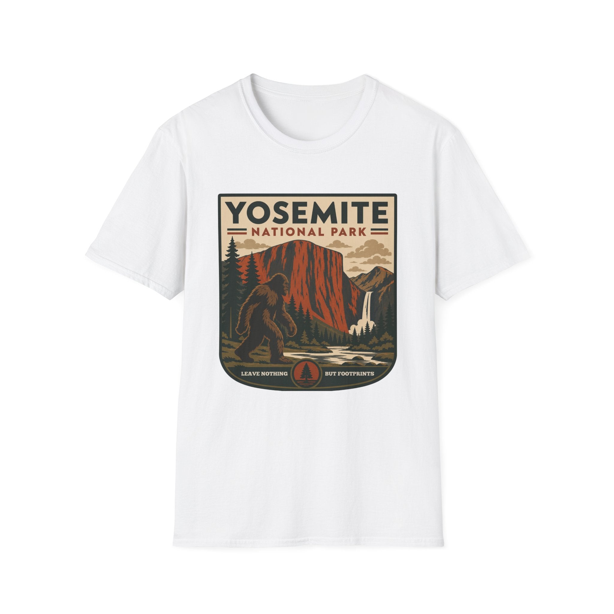 Yosemite Bigfoot National Park Graphic T-Shirt — Vintage El Capitan Nature Tee