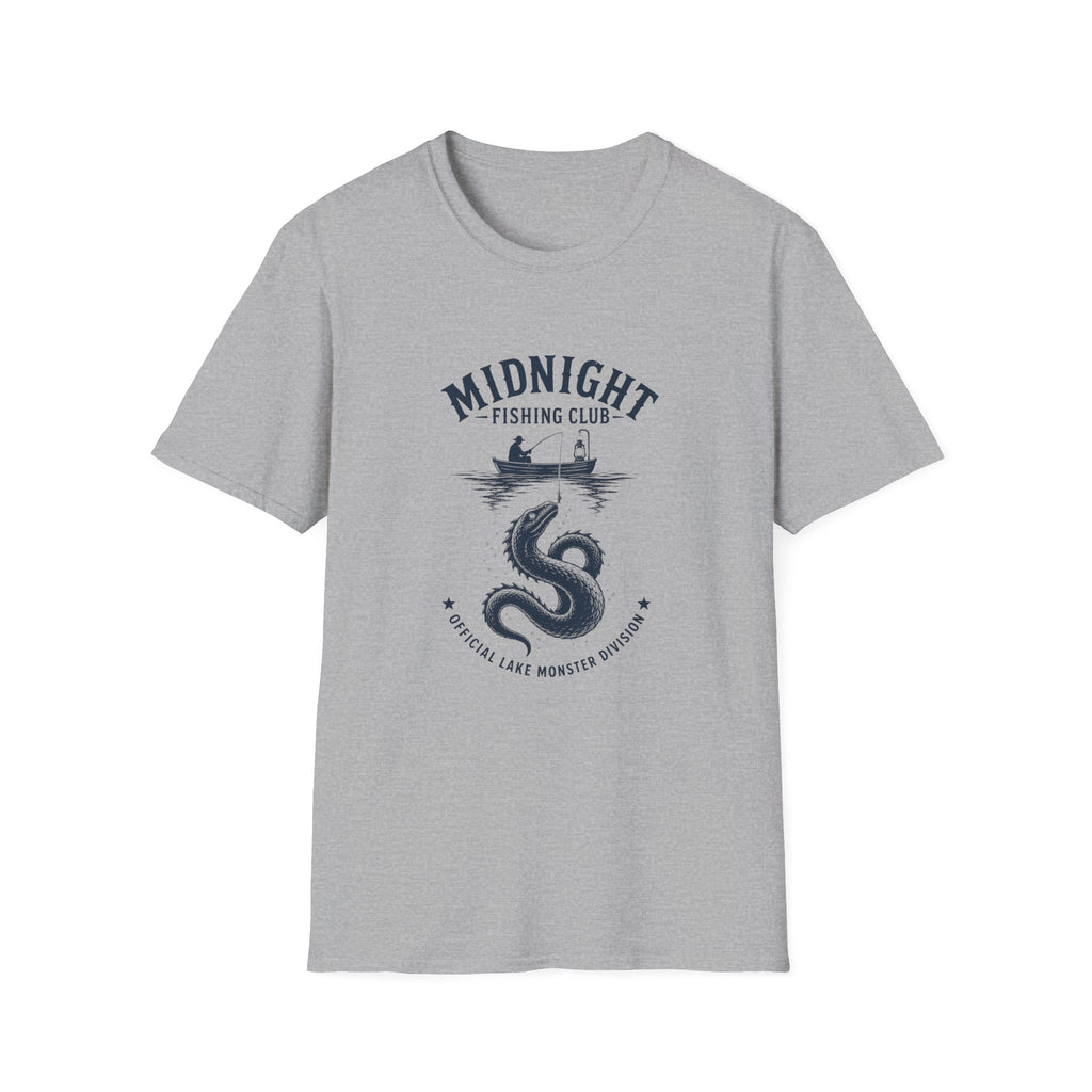 Midnight Fishing Club T-Shirt — Vintage Lake Monster Night Angler Tee