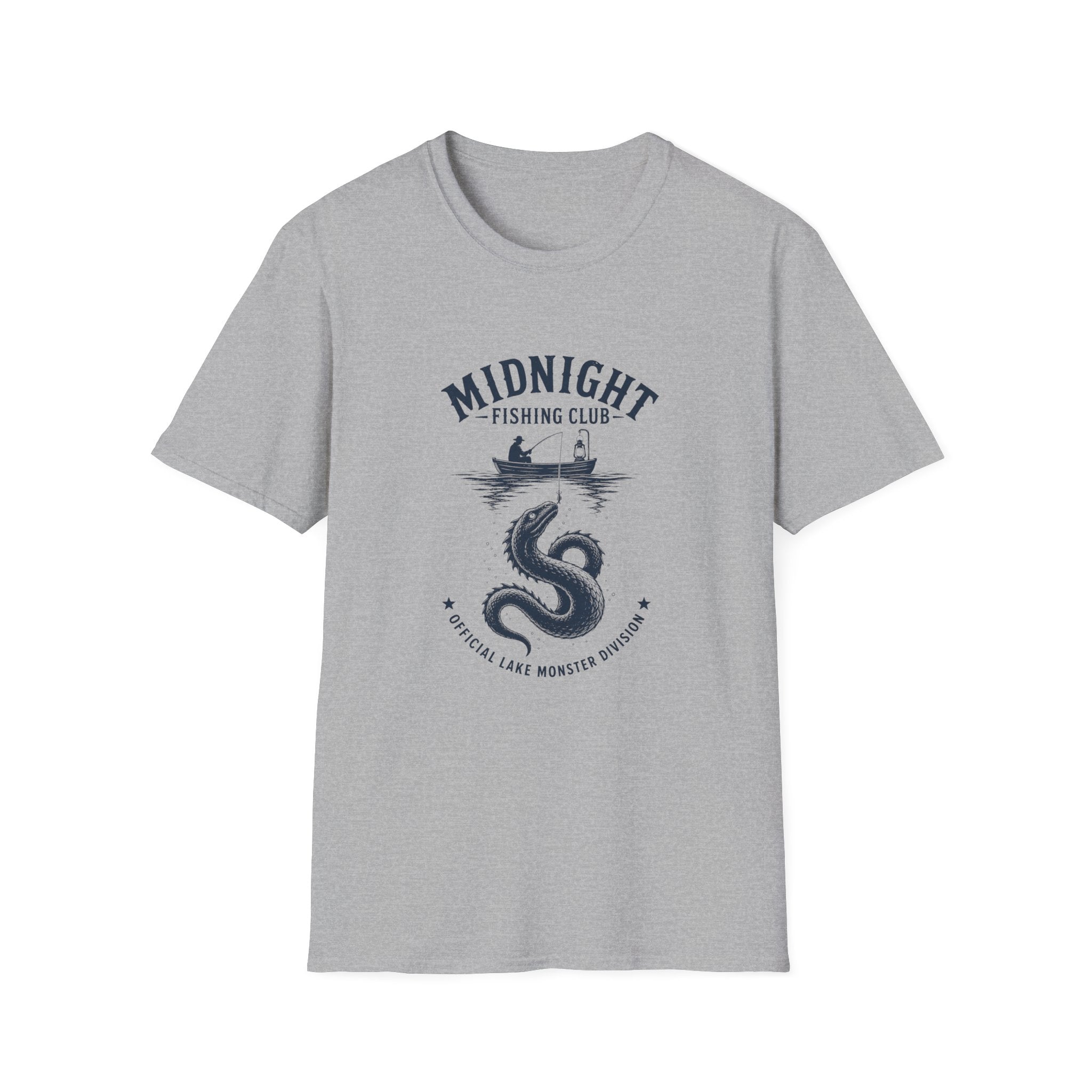 Midnight Fishing Club T-Shirt — Vintage Lake Monster Night Angler Tee