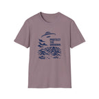 Protect The Unknown Minimalist UFO T-Shirt — Alien Desert Mystery Graphic Tee