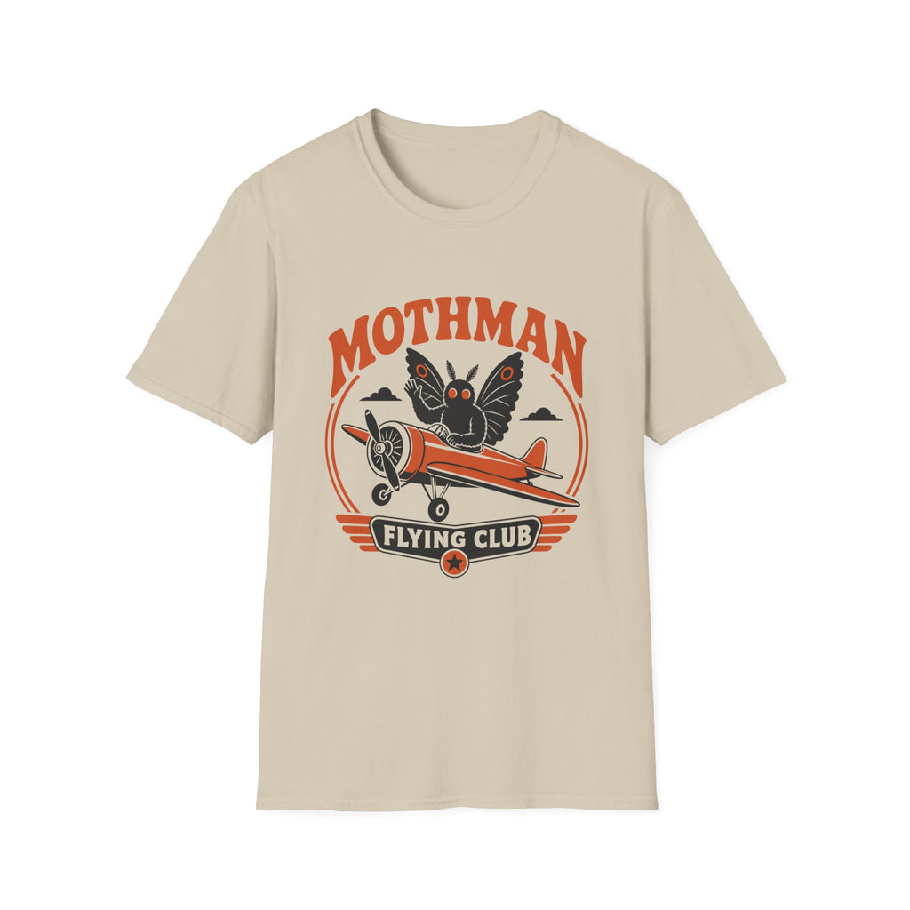 Mothman Flying Club T‑Shirt - Retro 70s Airplane