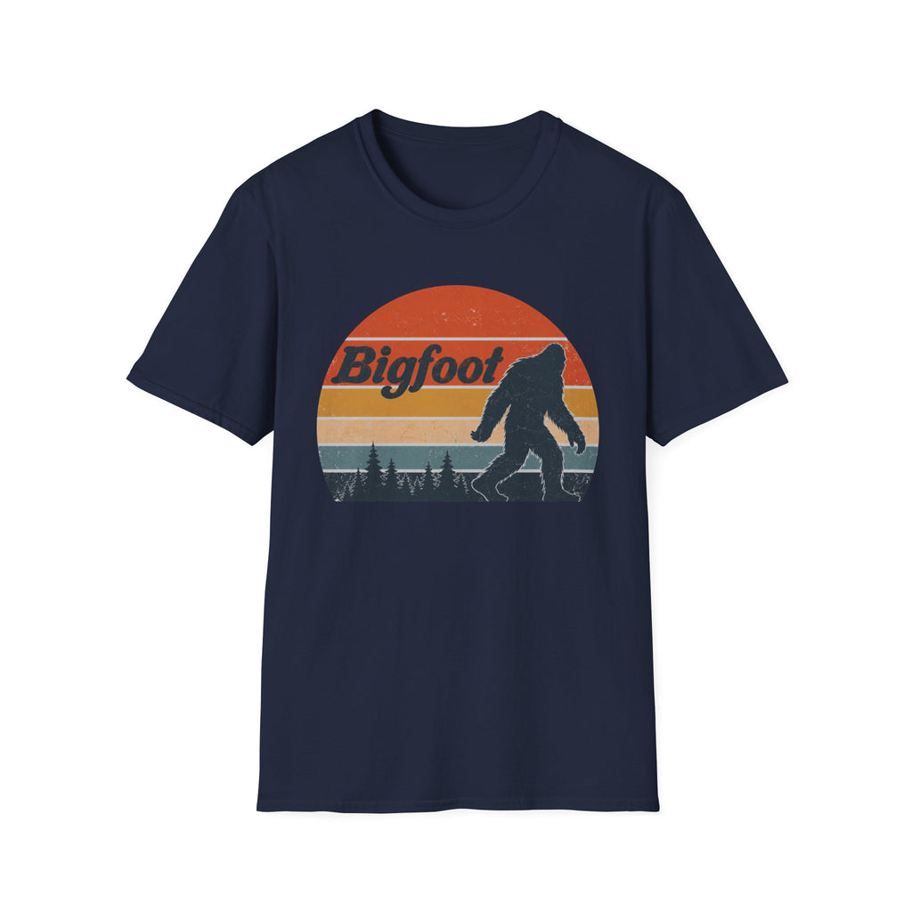 Bigfoot Retro Sunset T-Shirt - Sasquatch Vintage Graphic Tee