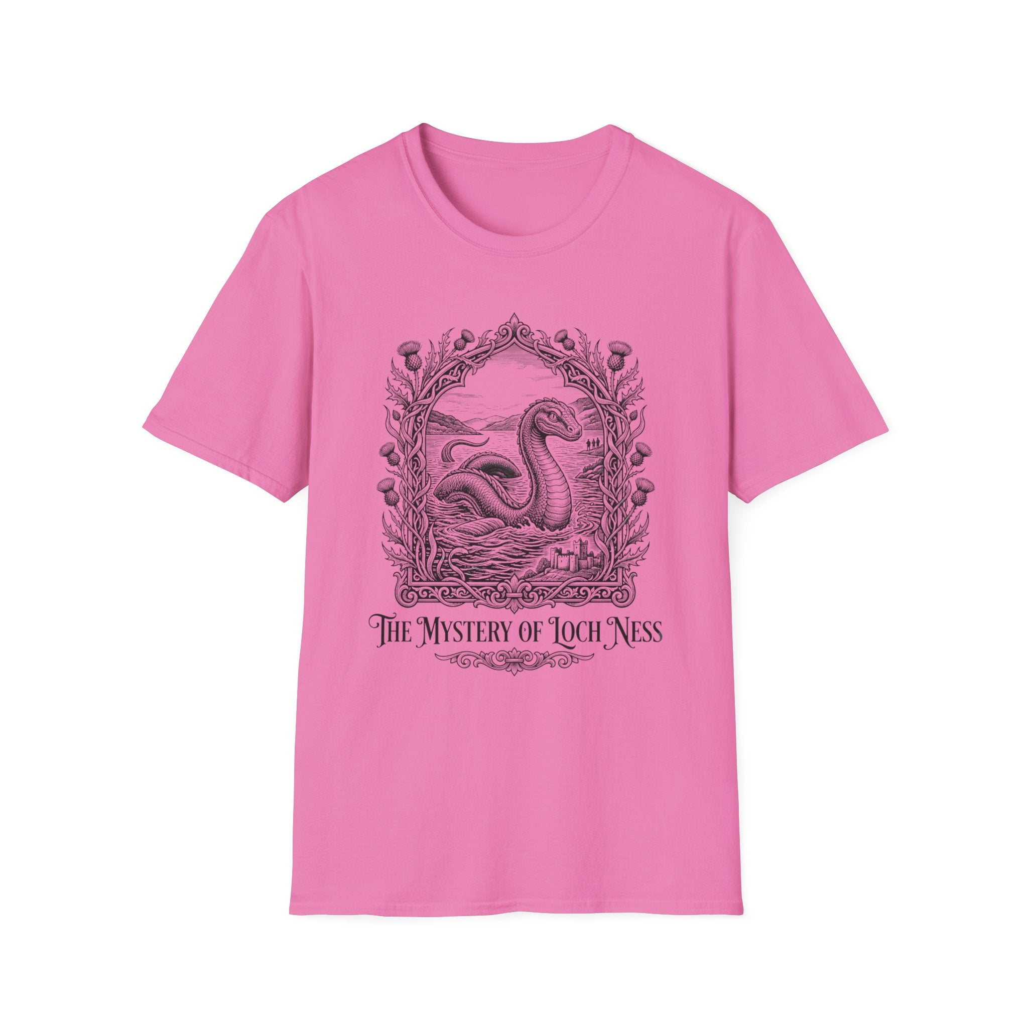 Mystery of Loch Ness T-Shirt — Vintage Loch Ness Monster Etching Illustration
