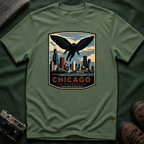 Chicago Mothman T‑Shirt — Vintage City Skyline Tee