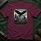 Chicago Mothman T‑Shirt — Vintage City Skyline Tee
