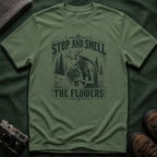 Gothic Wendigo Stop and Smell The Flowers T-Shirt — Vintage Forest Graphic