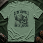 Gothic Wendigo Stop and Smell The Flowers T-Shirt — Vintage Forest Graphic