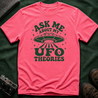 Ask Me About My UFO Theories T-Shirt - Retro 70s Style Tee