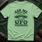 Ask Me About My UFO Theories T-Shirt - Retro 70s Style Tee