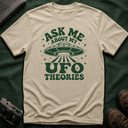 Ask Me About My UFO Theories T-Shirt - Retro 70s Style Tee