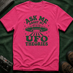 Ask Me About My UFO Theories T-Shirt - Retro 70s Style Tee