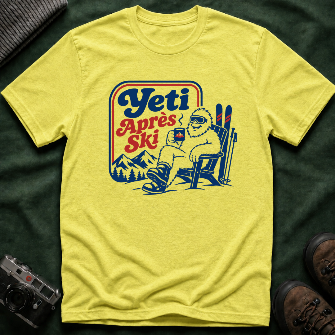 Yeti Après Ski T-Shirt — Funny Skiing Yeti Retro Graphic Tee