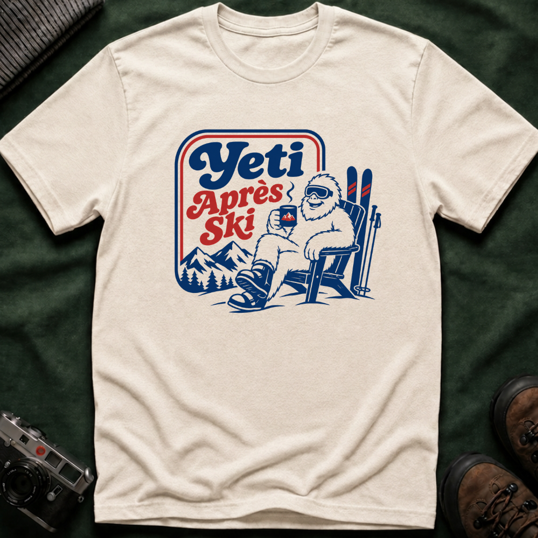 Yeti Après Ski T-Shirt — Funny Skiing Yeti Retro Graphic Tee