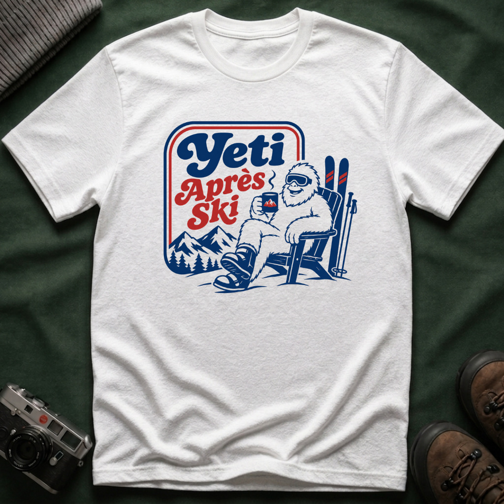 Yeti Après Ski T-Shirt — Funny Skiing Yeti Retro Graphic Tee