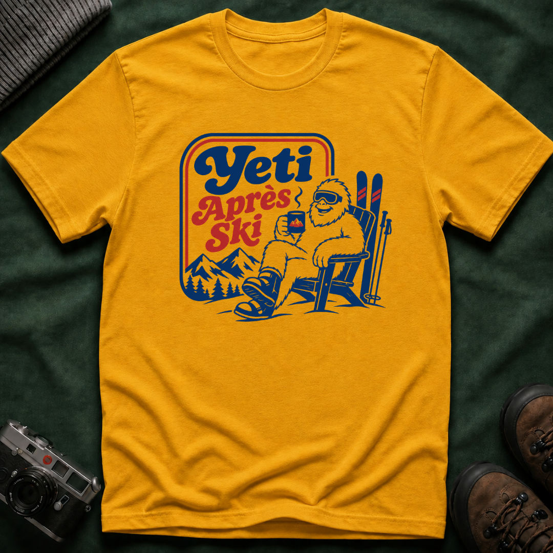 Yeti Après Ski T-Shirt — Funny Skiing Yeti Retro Graphic Tee
