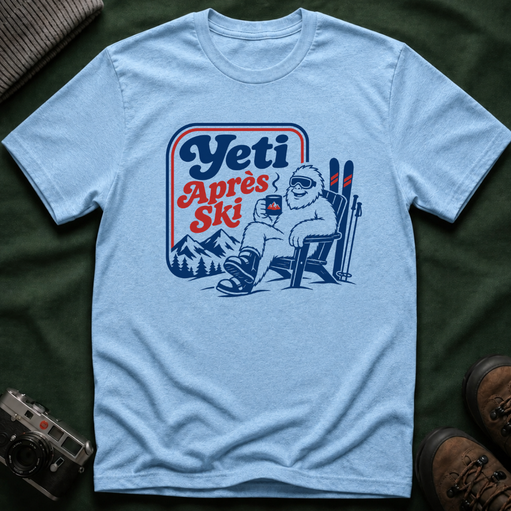 Yeti Après Ski T-Shirt — Funny Skiing Yeti Retro Graphic Tee