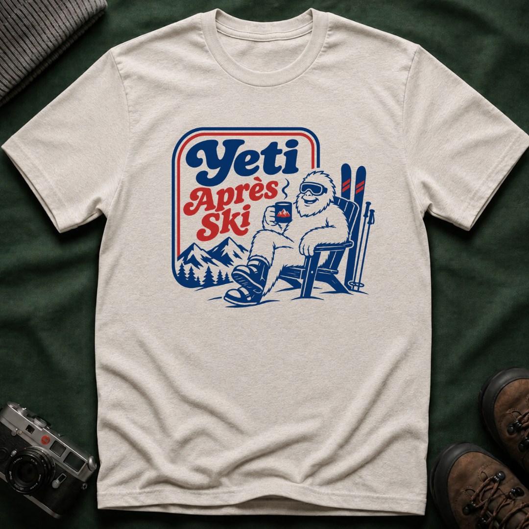 Yeti Après Ski T-Shirt — Funny Skiing Yeti Retro Graphic Tee