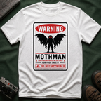 Warning: Mothman T-Shirt — Vintage Cryptid Warning Sign Tee