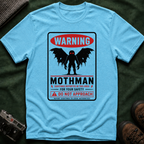 Warning: Mothman T-Shirt — Vintage Cryptid Warning Sign Tee