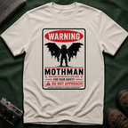 Warning: Mothman T-Shirt — Vintage Cryptid Warning Sign Tee