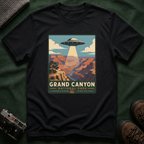 Grand Canyon UFO T-Shirt — Retro Alien Abduction National Parks Poster Tee