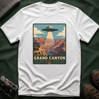 Grand Canyon UFO T-Shirt — Retro Alien Abduction National Parks Poster Tee