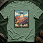 Grand Canyon UFO T-Shirt — Retro Alien Abduction National Parks Poster Tee