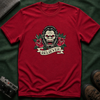 Bigfoot Believer T-Shirt — Retro American Traditional Tattoo Sasquatch Graphic Tee with Roses