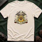 Alien Abduction T-Shirt — "I Want to Believe" Vintage UFO Tee American Traditional Tattoo