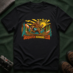 Sasquatch Running Club T-Shirt — Vintage Bigfoot Trail Run Graphic Tee