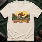 Sasquatch Running Club T-Shirt — Vintage Bigfoot Trail Run Graphic Tee