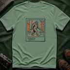 Bigfoot Polaroid T‑Shirt — Sasquatch Retro 70s Forest Graphic Tee