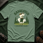 Sasquatch Country Club Golf T-Shirt — Retro 70s Woodland Golfer Tee