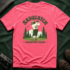Sasquatch Country Club Golf T-Shirt — Retro 70s Woodland Golfer Tee