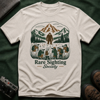 Rare Sighting Society T-Shirt — Sasquatch Mountain Camping Graphic Tee