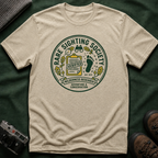 Rare Sighting Society T-Shirt — "Verified" Bigfoot Conservation Badge