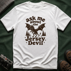 Ask Me About the Jersey Devil T-Shirt — Retro 70s Paranormal Cryptid Graphic Tee