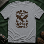 Ask Me About the Jersey Devil T-Shirt — Retro 70s Paranormal Cryptid Graphic Tee