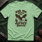 Ask Me About the Jersey Devil T-Shirt — Retro 70s Paranormal Cryptid Graphic Tee