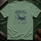 Midnight Fishing Club T-Shirt — Vintage Loch Ness Nautical Angler Tee