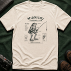 Midnight Fishing Club T-Shirt — Vintage Frog Man Angler Graphic Tee