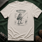Midnight Fishing Club T-Shirt — Vintage Frog Man Angler Graphic Tee
