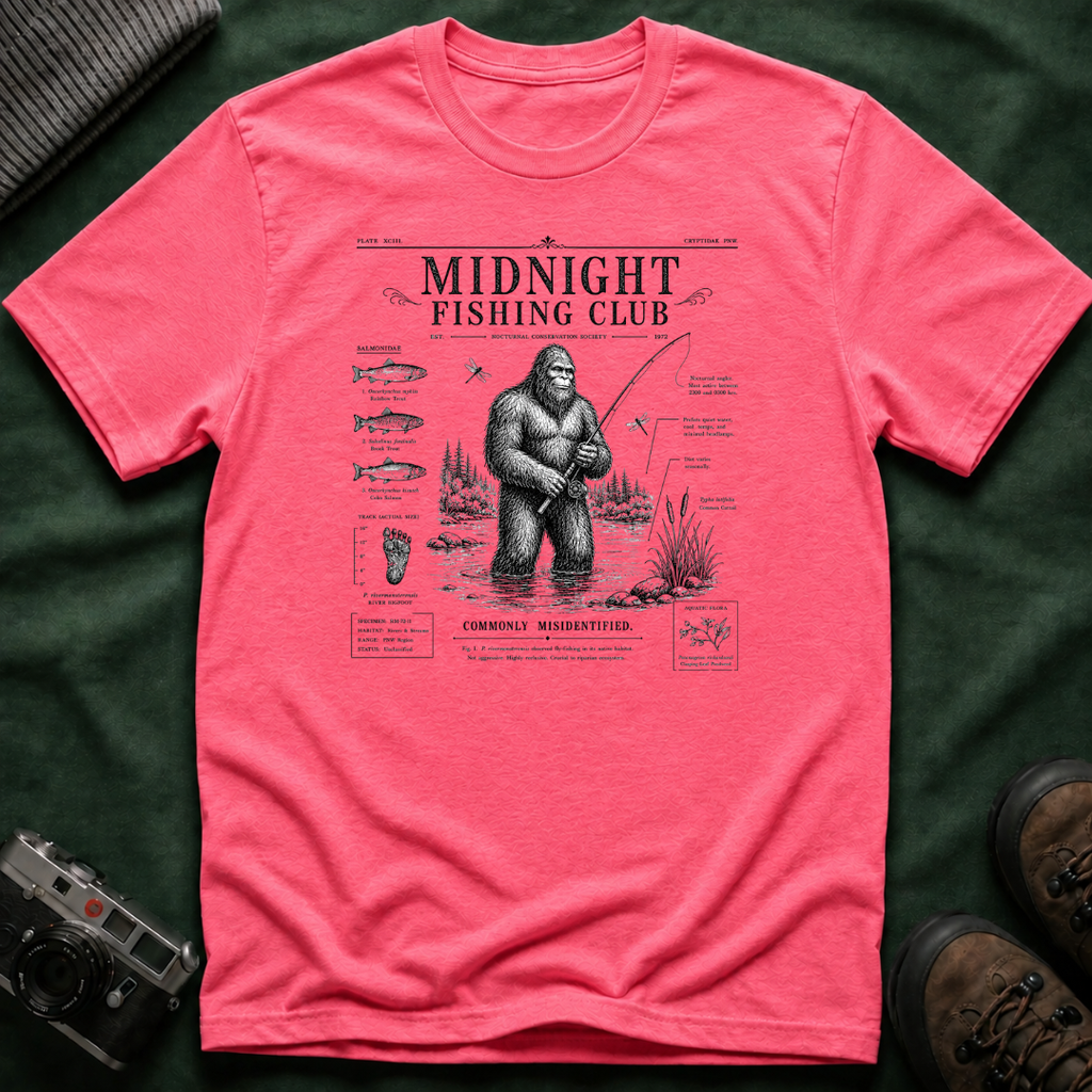 Midnight Fishing Club T-Shirt — Sasquatch Graphic Tee