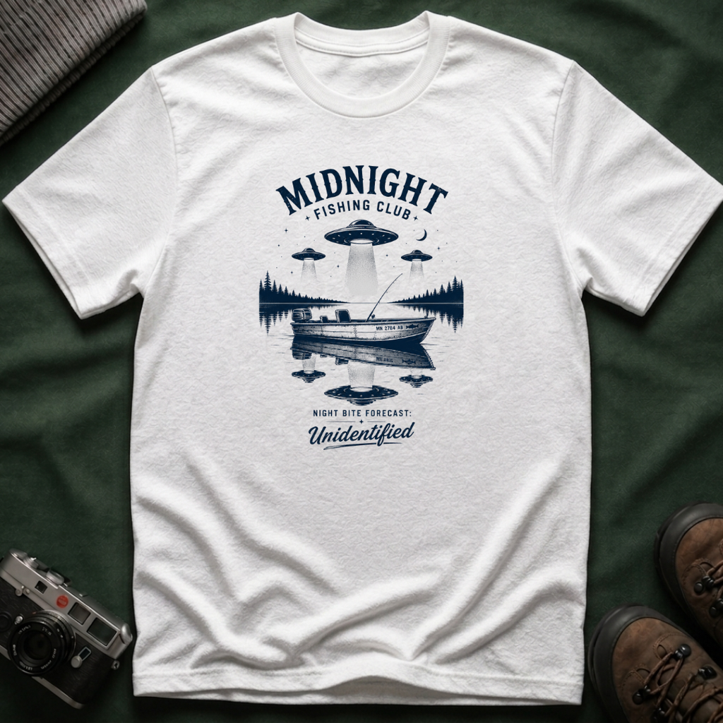 Midnight Fishing Club T-Shirt — UFO Lake Graphic Tee
